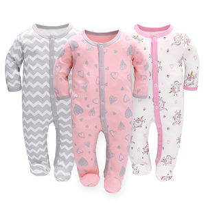 Ensembles <span class=keywords><strong>de</strong></span> vêtements populaires pour bébé en coton, 3 pièces, vêtements d'hiver personnalisés pour bébé fille, pyjama Ultra doux pour nouveau-né, barboteuse pour bébé fille et garçon - Product Image 3