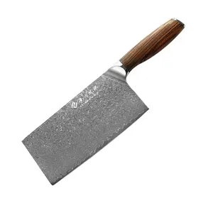 热销大马士革钢刀专业耐用切片刀切肉刀厨房