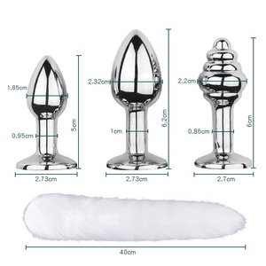 Trennbarer Anal Plug Fox Tail Abnehmbarer Metall Butt Plug Hinterhof Spaß Metall Silber Butt Plug Tail Adult Toy Sex Produkte - Product Image 3