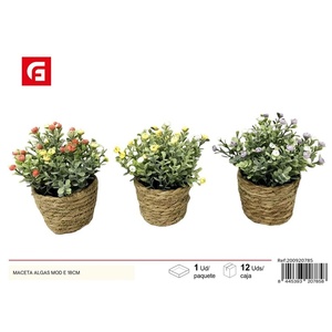 Vaso di alghe modello E 18 cm-piante artificiali E decorative