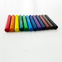 Vente en gros à prix réduit : Mini-crayons de cire effaçables non toxiques, 12 couleurs adorables, pour le dessin et le croquis des écoliers