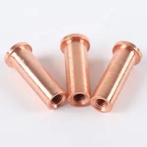 Custom Brass Copper M6 20 ITS welding point nut welding fixed stud