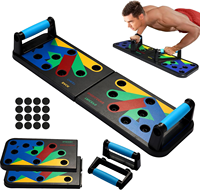 Planche de pompes pliable multifonctionnelle 15-en-1 en métal avec système de codage couleur pour équipement de gym à domicile portable