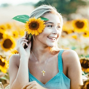 de la joyería de la plata esterlina De La Cruz de girasol para siempre en <span class=keywords><strong>mi</strong></span> corazón colgante de urna de Collar para las mujeres - Product Image 6
