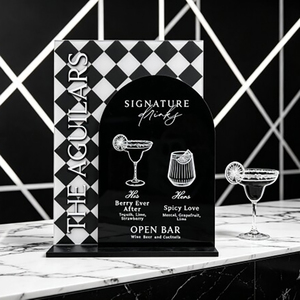 Custom Eco-Friendly Acrylic <strong>Table</strong> <strong>Top</strong> Business Sign Engraved Welcome Name Sign for Bar Menu Office Acrylic Menu <strong>Board</strong> - Product Image 2
