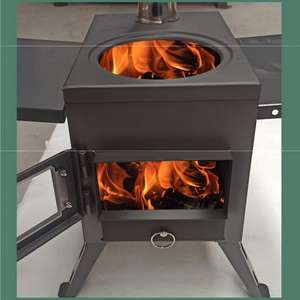 Poêle à bois portable d'extérieur, poêle à <span class=keywords><strong>gaz</strong></span>éification, équipement de chauffage pour tente, four à feu de camping, poêle d'extérieur - Product Image 5
