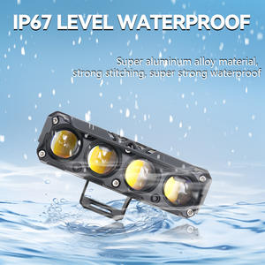 Venta al por Mayor de Faros Antiniebla para Motocicleta con 4 LED, Bombilla 4SMD, Luces de Conducción Blancas y Amarillas, 4 Lentes, Modelo de Faros Delanteros para Motocicleta - Product Image 5