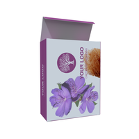 Boîte d'emballage pliable en papier de safran de haute qualité pour épices, encre de soja, thé et café, du fabricant
