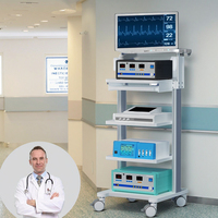 Chariot d'urgence multifonctionnel en plastique ABS et alliage d'aluminium aéronautique pour hôpital, anesthésie, avec 4 roulettes à verrouillage individuel pour clinique