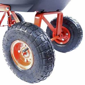 Easy Moving Cargo Truck Steel Frame <strong>Wheelbarrow</strong> with Four-Wheel Roll Container Utility Tralier Garden Dump Cart for Home Use - Product Image 2