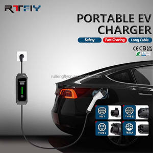 RTFLY seviye 2 16A 3.5KW taşınabilir elektrikli araç şarjı tipi 1 elektrikli araç şarj istasyonu ayarlanabilir akım abd priz yeni - Product Image 3