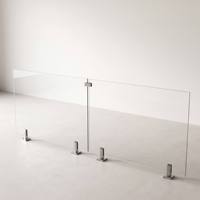 Balustrade moderne en acier inoxydable 304/316 avec embout en verre, garde-corps sans cadre étanche pour piscines, patios, escaliers, balcons et villas