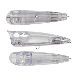 Leurres de pêche Topwater Popper 12g 21.5g 29.5g appâts durs artificiels flottants appâts de poisson d'eau salée non peints poisson d'eau douce saumon - Product Image 5