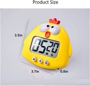 Mini Bear Shape Digital Eco-Friendly Kitchen <b>Timer</b> with Touch Control Cute Decorative Animal Design Made of Plastic - Product Image 3