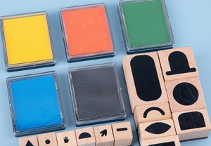 Drôle DIY Dessin Forme Jouet Éducatif Maternelle <span class=keywords><strong>Montessori</strong></span> Coloré <span class=keywords><strong>Timbres</strong></span> en Bois pour Enfants Cadeau - Product Image 5