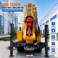 Foreuse hydraulique montée sur chenilles pour puits d'eau, machine de forage profond
