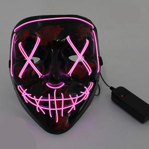 Máscara LED para fiesta <span class=keywords><strong>de</strong></span> DJ, decoración <span class=keywords><strong>de</strong></span> Halloween, luz <span class=keywords><strong>de</strong></span> neón brillante, el alambre rave - Product Image 4