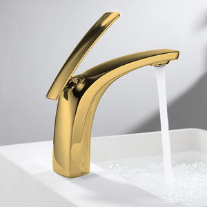 Grifo de lavabo monomando color gris plomo con válvula de cerámica, montaje en encimera, un solo orificio, acabado cromado - Product Image 3