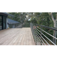 Haute qualité extérieur intérieur rond carré tuyau poste balustrade mains courantes 316 acier inoxydable tige barre croix Tube garde-corps