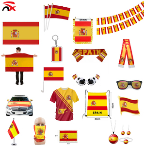 <span class=keywords><strong>Camiseta</strong></span>, Bufanda, Gafas de Sol, Insignia y Llavero con la Bandera de <span class=keywords><strong>España</strong></span> al por Mayor para Aficionados al Fútbol, Accesorios de Promoción para Animar en el Partido de Fútbol de 2026 - Product Image 1
