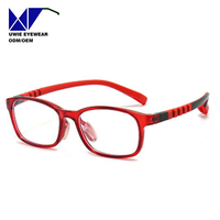 Lunettes optiques rectangulaires personnalisées OEM TPEE&TR90 anti-lumière bleue pour enfants et adolescents, taille 46-16-125, 10+ ans d'expérience