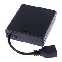 Boîte à piles USB 4 x AA pour bandes lumineuses LED 5V, mini alimentation USB
