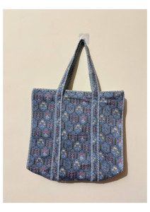 Sac fourre-tout matelassé en coton pour femme, sac de marché personnalisé fait main, sac à bandoulière à prix de gros - Product Image 2