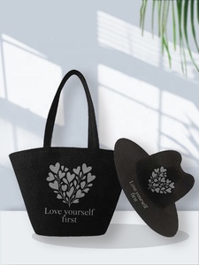 Conjunto de Bolso de Playa de Paja con Diseño de Mariposa y Sombrero para Mujer, a Precio Económico - Product Image 5