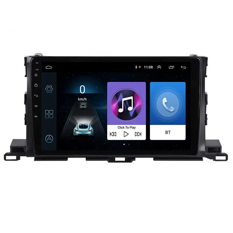 쿼드 코어 안드로이드 9.1 맞는 도요타 Highlander 2015 2016 2017 멀티미디어 스테레오 자동차 DVD 플레이어 네비게이션 GPS 라디오