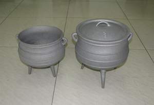 Il tradizionale formato 1/4 per il formato 30 cera rivestito in alluminio pressofuso a tre zampe Africa/Botswana <span class=keywords><strong>potjie</strong></span> <span class=keywords><strong>pot</strong></span>/calderone - Product Image 3