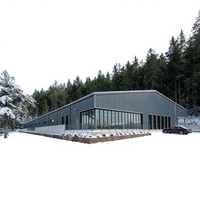 Estructura de Acero Prefabricada para Gimnasio de Baloncesto, Moderna, Impermeable, de Alta Gama, con Vida Útil de 50 Años, Viga de Acero Sólida en Forma de H, Resistente a 200 km/h