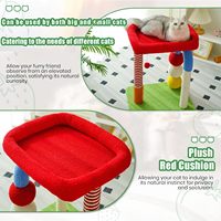 Plateforme d'activités multifonctionnelle pour chat avec griffoir en sisal, jouet doux et station combinée – Centre interactif pour chatons