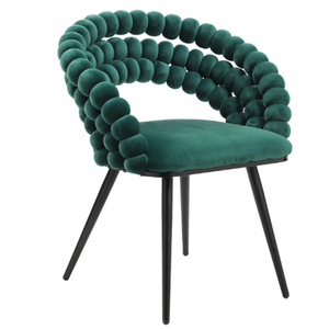 Silla de <span class=keywords><strong>Comedor</strong></span> Moderna de Lujo Ligero con Estructura de Acero y Asiento Acolchado Suave, Ecológica y Ligera para el Hogar o Cafeterías - Product Image 5