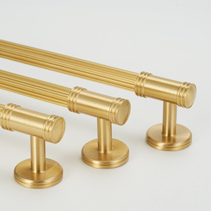 JOYLIFE Minimalist Solid Brass Bar Pull, Single Hole <strong>Handle</strong> for <strong>Flush</strong> Mount on Drawer and Cabinet <strong>Door</strong> - Product Image 5