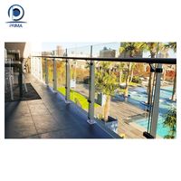 Système de balustrade de balcon en aluminium PRIMA LUXURY avec longue rampe pour projets de construction
