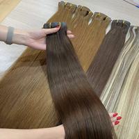 Extensions de cheveux humains vierges bruts à cuticules alignées, à clipser, qualité 15A, lisses comme des baguettes, double tirage, vietnamiennes, vente en gros pour revendeurs
