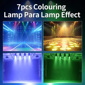 Luz Par LED Móvil de Cabeza Móvil 7*10w Rgbw 4 en 1 con Control Dmx512 y Clasificación Ip33 para Iluminación de Escenarios de Discotecas y DJ - Product Image 6