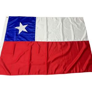 Правительственный флаг Чили Вышитый Флаг 3x5 наружный двухсторонний двухслойный в ярких цветах с прострочкой - Product Image 1