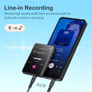 Reproductor MP3 MP4 de 2.8 Pulgadas con Pantalla Táctil Completa, Reproductor de Música Portátil de Aleación de Zinc con Altavoz, Dispositivo de Audio sin Pérdidas con Bluetooth 5.3 para Deportes - Product Image 4