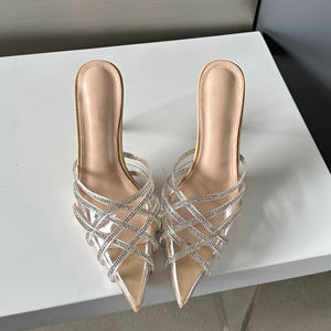 Chaussures de soirée pour femmes, nouvelle collection printemps 2024, talons aiguilles pointus, mode européenne et américaine, chaussures pour femmes en stock - Product Image 4