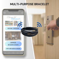 Offre Spéciale personnalisable noix de coco cuir NFC Bracelet boucle magnétique LF/HF 213 RFID Interface carte de contrôle d'accès pas d'application
