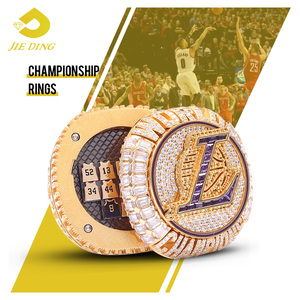 Bagues de tournoi de basketball personnalisées de qualité supérieure, en or et en <span class=keywords><strong>platine</strong></span>, bijoux pour hommes - Product Image 1