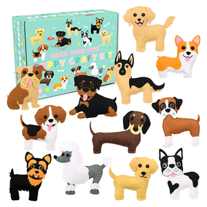 ชุดงานฝีมือสำหรับเด็ก Perfect Kraft Puppy Craft Kit ชุดเย็บปักถักร้อยและงานประดิษฐ์ DIY ตุ๊กตาสุนัขทำจากผ้าสักหลาด สำหรับเด็กหญิงและเด็กชาย - Product Image 1
