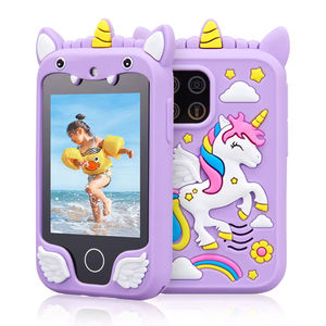 Smartphone jouet pour enfants avec jeux MP3, fonction de rappel quotidien, appareil photo numérique à écran tactile avec étui en silicone - Product Image 1