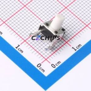 1-1825027-7 Tactile Switch Bent Lead Through Hole,6x6mm Switch Single Pole Single Throw Round Button 1.6N Right Angle Insert - Product Image 1