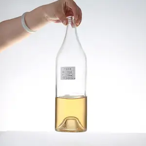 Bouteilles en verre de 375 Ml, bouteille en verre, Whisky, Brandy, liège, liqueur, bouchon d'emballage de Surface en plomb industriel