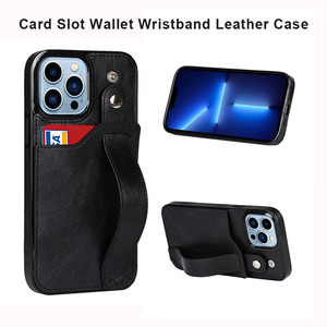 Funda de cuero con tarjetero para teléfono móvil, pulsera de mano con billetera para Iphone 11, 12, 13, Samsung S20, 21, A22, 32, <span class=keywords><strong>52</strong></span> y 72, superventas - Product Image 3