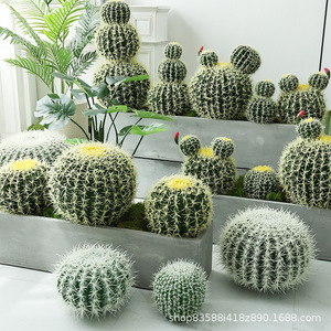 Cactus <span class=keywords><strong>de</strong></span> la Serie Simulación, Bonsái <span class=keywords><strong>de</strong></span> Cactus, Planta Verde, Decoración Suave para Interiores y Exteriores, Exhibición en Ventanas, Plantas Decorativas Artificiales - Product Image 4