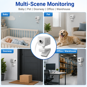 Caméra Dôme W100 1080P avec Capteur CMOS, Vision Nocturne Automatique, WiFi, Panoramique/Inclinaison et Audio Bidirectionnel, IP66 pour Chambre de Bébé, Caméra Réseau - Product Image 5