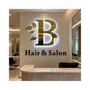 Laser Cut Stainless Steel Glossy Gold Metal Letter Sign Indoor Backlit 3d Letter Sign Business Outdoor Led Custom <b>Light</b> Sign - Product Image 3